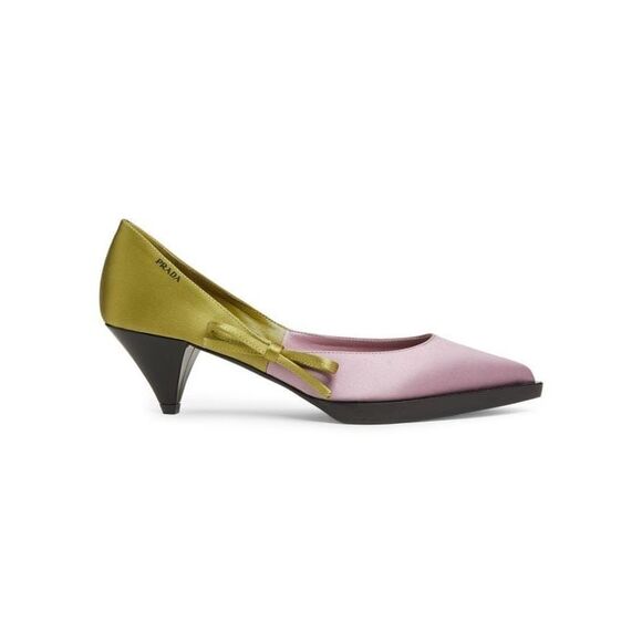PRADA Raso 50MM Colorblock Kitten Pumps Size EU37.5/US7.5 $1450 - Picture 1 of 14